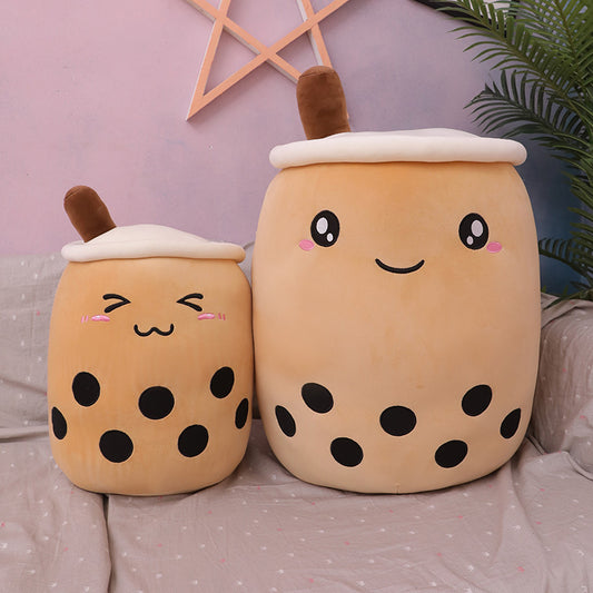 Creative Simulation Milk Tea Plush Toy Cup Pillow Cute Funny Doll Pearl Milk Tea Cup Cool Creative Decoration